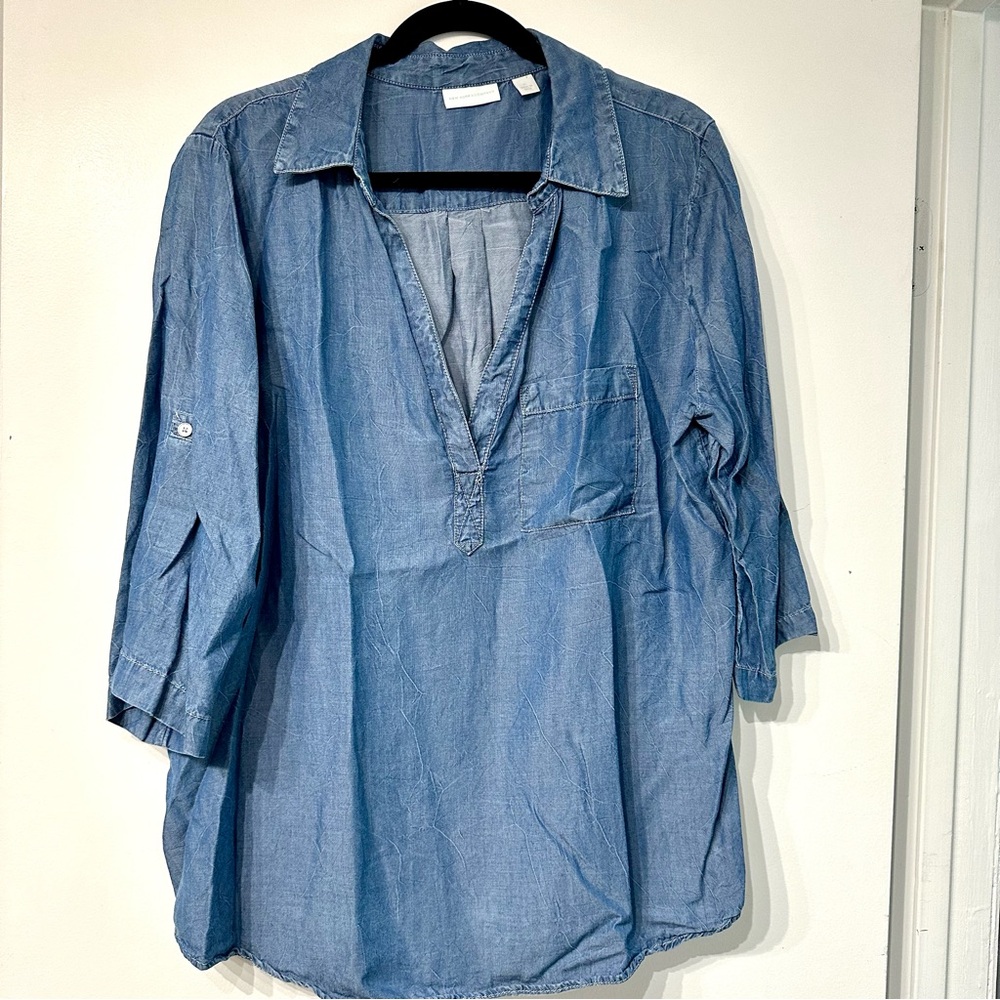 New York & Co - Chambray Blouse - XL